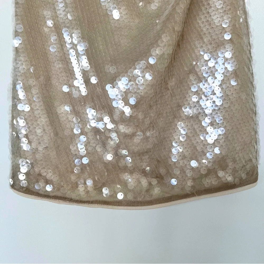 STAUD Eton Sequin Mini Dress in Moon Size XS - Picture 8 of 12